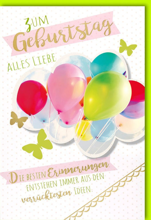Geburtstagskarte mit Ballons: Herzliche Wünsche, Kreative Ideen & Freude – Festliche Karte voller Erinnerungen