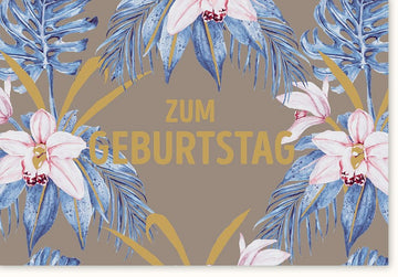 Geburtstagskarte mit Blumenmuster - Stilvolle Glückwünsche für besondere Anlässe und Jubiläen