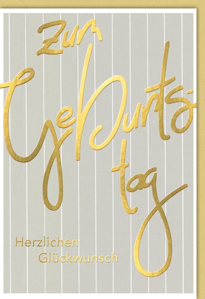 Geburtstagskarte mit edlem Gold - Design für stilvolle geschäftliche Gratulationen und besondere Anlässe