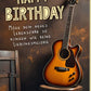 Geburtstagskarte mit Gitarre und Musikmotiv für Musiker Vintage - Design mit Spruch Happy Birthday Glückwunschkarte Geburtstag