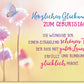 Geburtstagskarte mit Schmetterling und Blumenwiese Herzlich Glückwunsch zum Geburtstag fröhlich bunt für gute Laune