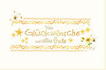 Geburtstagskarte mit Sternen & Bienen - Neutrale Karte für Feier, Punkte & Linien Design, Allzweckkarte für Glückwünsche und Freude