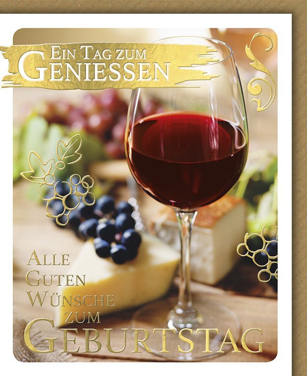 Geburtstagskarte mit Weinmotiv – Stilvolle Glückwünsche für eine Genussvolle Feier