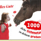 Geburtstagskarte Pferd Kind 1000 dicke Schmatzer Alles Gute witzige Glückwunschkarte Geburtstag Doppelkarte für Kinder und Tierfreunde