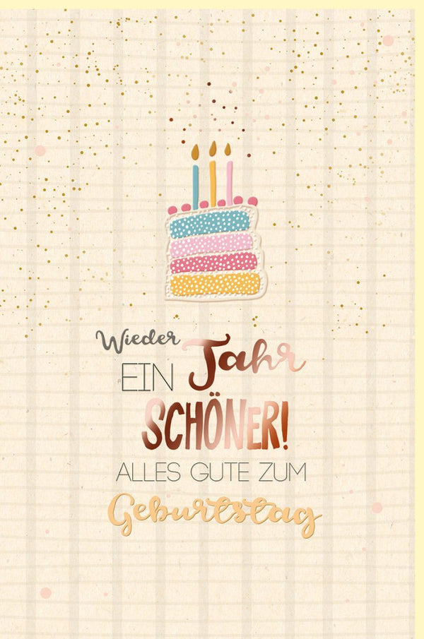 Geburtstagskarte Premium Green Line: Stilvolle Glückwünsche mit elegantem Design für besondere Anlässe