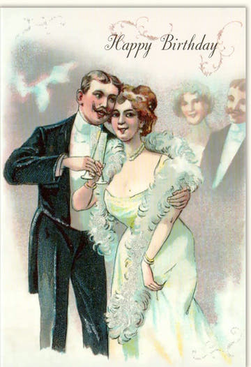Geburtstagskarte Retro Vintage - Stilvolle Gratulation für Männer, Frauen & Paare im nostalgischen Design