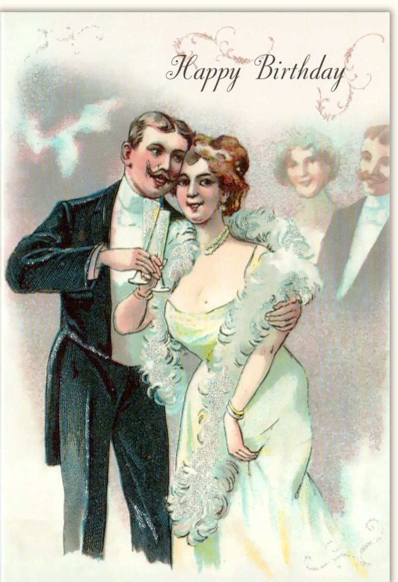 Geburtstagskarte Retro Vintage - Stilvolle Gratulation für Männer, Frauen & Paare im nostalgischen Design