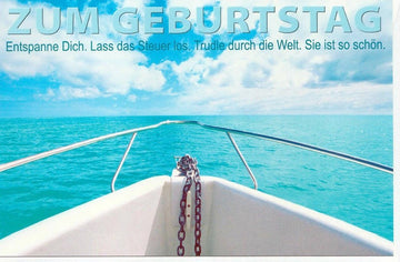 Geburtstagskarte Schiffsmotiv für entspannte Glückwünsche