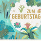Geburtstagskarte - Stilvolle Blumenillustration, Buntes Naturdesign für Festliche Gratulationen