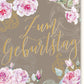 Geburtstagskarte - Stilvolle Glückwünsche mit Rosen, Goldakzenten & Floral Design für besondere Anlässe