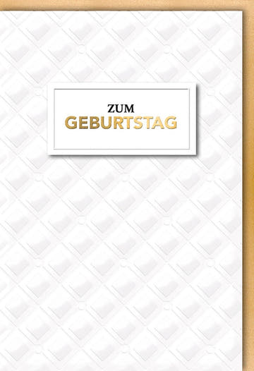 Geburtstagskarte - Stilvolle Karte mit Goldakzenten, Minimalistisches Weiß für Geschäftliche Glückwünsche