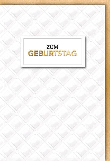 Geburtstagskarte - Stilvolle Karte mit Goldakzenten, Minimalistisches Weiß für Geschäftliche Glückwünsche