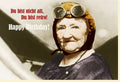 Geburtstagskarte - Vintage Humor mit Witzigem Spruch, Retro Stil für eine Altmodische Feier