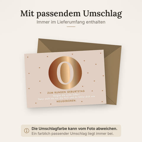 Geburtstagskarte zum 30. - Humorvolle Glückwünsche "Vergiss die erste Ziffer", Gold Design, Modern & Stilvoll, Perfekt für die Party!