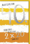 Geburtstagskarte zum 40. Jubiläum - Kreative Typografie in Orange, Humorvolle Glückwünsche für die Feier