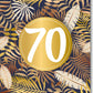 Geburtstagskarte zum 70. Jubiläum - Edles Vintage Design mit Goldzweigen für stilvolle Feierlichkeiten