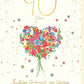 Geburtstagskarte zum 90. - Bunte Blumen, Schmetterlinge & Goldschrift für Herzliche Glückwünsche