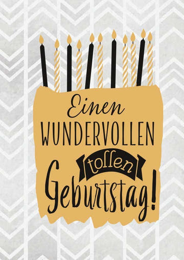 Geburtstagspostkarte - Einen fantastischen Tag voller Freude und Überraschungen wünschen