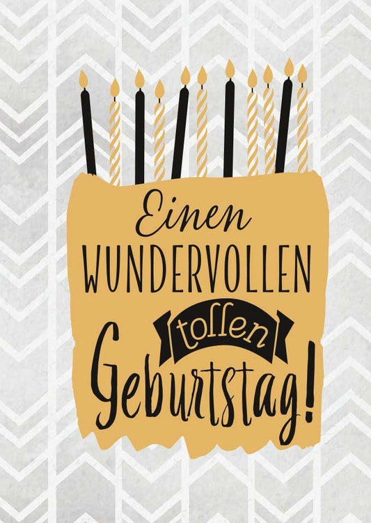 Geburtstagspostkarte - Einen fantastischen Tag voller Freude und Überraschungen wünschen