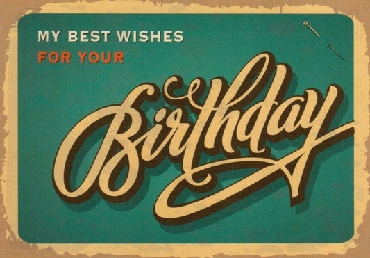 Geburtstagspostkarte: Herzliche Wünsche zum Ehrentag - Best wishes for your birthday