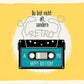 Geburtstagspostkarte Retro Kassettendesign mit witzigem Spruch für Musikliebhaber und Nostalgiefans