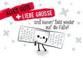 Genesungskarte: Gute Besserung und liebe Wünsche – Erhol dich schnell und komm bald wieder auf die Beine!