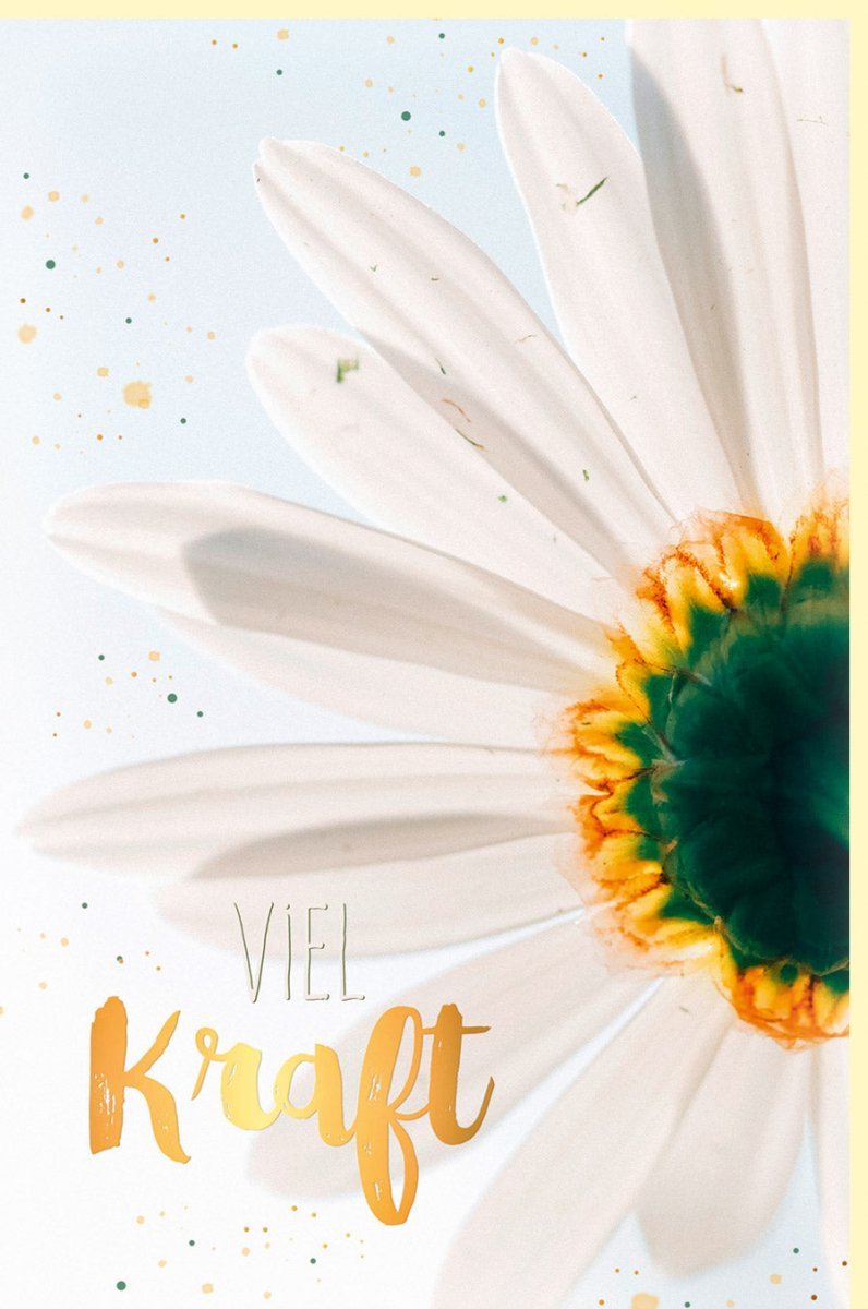 Genesungskarte mit Blumen und Goldfolie – Elegante Aufmunterung für Frauen zur Erholung und Heilung, Weiß/Gold – Hoffnung und Wohlbefinden schenken