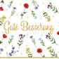 Genesungskarte mit Blumenmotiv und Schriftzug Gute Besserung farbenfrohe Doppelkarte für schnelle Genesung und herzliche Genesungswünsche