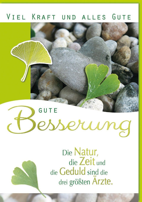 Genesungskarte XXL: Beeindruckende Maxikarte mit Naturmotiven und herzlichen Genesungswünschen für Hoffnung und Erholung