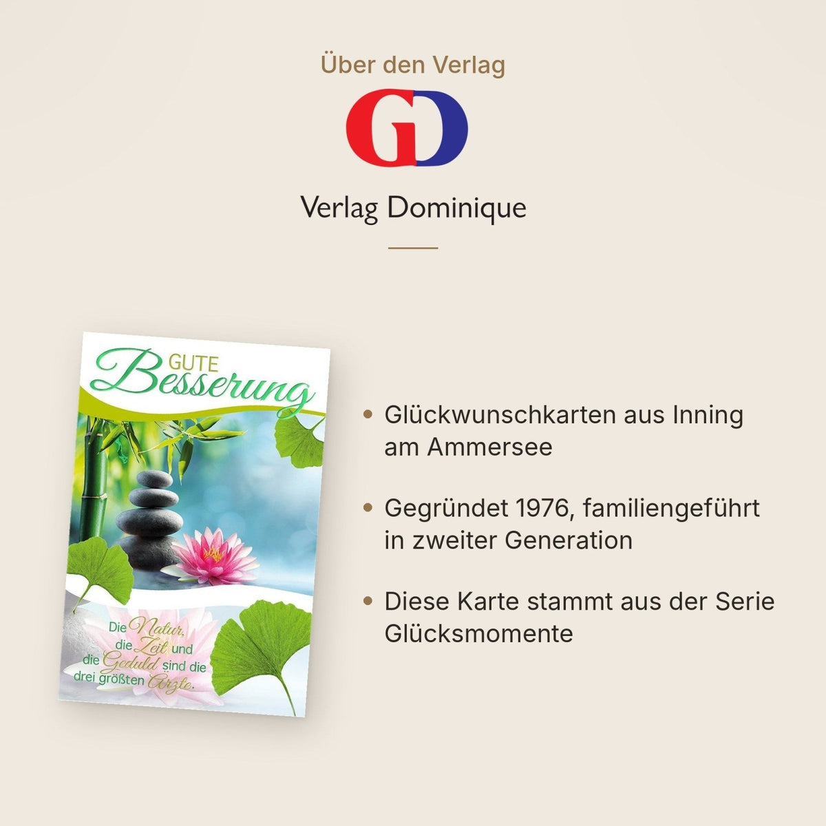 Genesungskarte zur Erholung - Naturmotiv mit Spruch in Grün & Rosa für Freunde und Familie