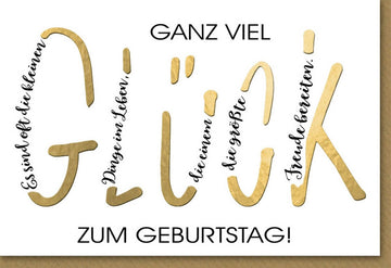 Geschäftliche Geburtstagskarte - Stilvolle Glückwünsche mit Goldakzenten und modernem Design für Firmenfeiern