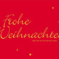 Geschäftliche Weihnachtskarte in Rot & Gold mit Sternen – Festliche Karte mit Goldfolie für Feiertags - und Neujahrsgrüße