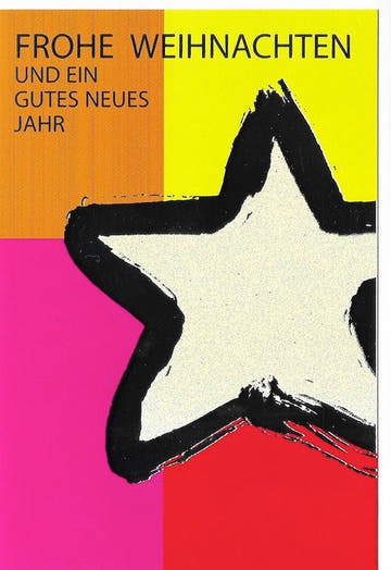 Geschäftliche Weihnachtskarte mit großem Stern in Premiumqualität