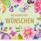 Glückwunschkarte: Farbenfrohe Blumen & Schmetterlinge für Feier und Gratulationen