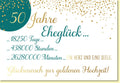 Glückwunschkarte goldene Hochzeit edles Design 50 Jahre Eheglück Konfetti Motiv Goldprägung Jubiläumskarte Eheringe