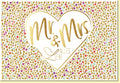 Glückwunschkarte Hochzeit goldene Herzen - Mr und Mrs - edle Doppelkarte Alles Liebe Hochzeitskarte stilvoll elegant