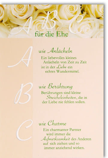 Glückwunschkarte Hochzeit - Romantische Karte mit Rosenmotiv und Poesie für den besonderen Tag