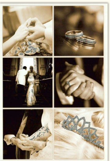 Glückwunschkarte Hochzeit - Stilvolle Schwarzweißkarte für Brautpaar, perfekt für Hochzeitsfeier & Jubiläum mit Ringmotiv