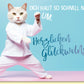Glückwunschkarte Katze Karate witzig originell für starke Persönlichkeiten Doppelkarte mit Umschlag Grußkarte Glückwunsch