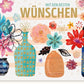 Glückwunschkarte mit Blumenmuster - Kreatives Design, Hochwertige Papeterie für besondere Anlässe, Perfektes Geschenk zur Gratulation