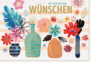 Glückwunschkarte mit Blumenmuster - Kreatives Design, Hochwertige Papeterie für besondere Anlässe, Perfektes Geschenk zur Gratulation