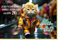 Glückwunschkarte mit Katze im Regenmantel motivierend lustig Alles Gute Karte für viele Anlässe hochwertige Doppelkarte