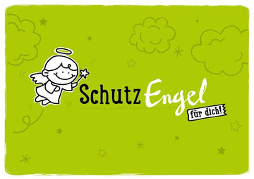 Glückwunschkarte Schutzengel - Engel Illustration mit Sternchen - Wolken, Hoffnung & Liebe, Postkarten - Sprüche