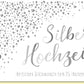 Glückwunschkarte Silberhochzeit mit Herzmotiv und modernem Design elegante Doppelkarte zur Silbernen Hochzeit 25 Jahre Jubiläum Hochzeitskarte