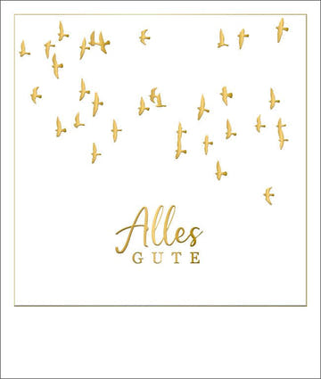 Glückwunschkarte Vögel mit Goldfolie - Happy Notes von Gutsch