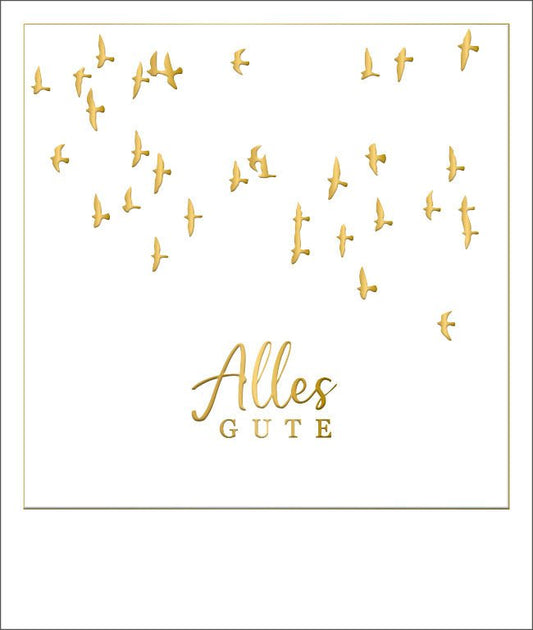 Glückwunschkarte Vögel mit Goldfolie - Happy Notes von Gutsch