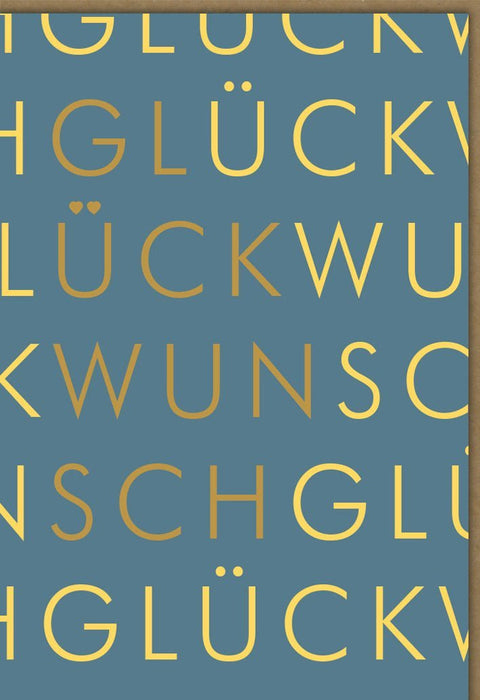 Glückwunschkarte zum Business - Erfolg - Elegantes Blau - Gold Design für Firmenjubiläum, Teamwork & Anerkennung