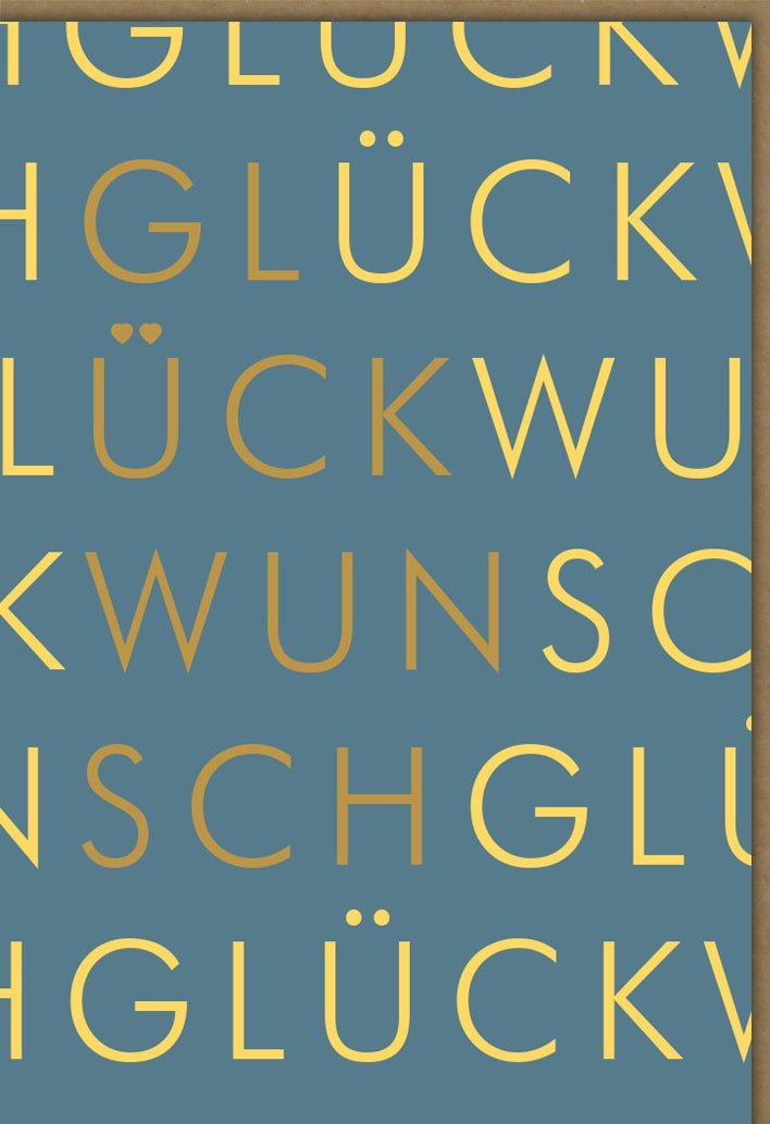 Glückwunschkarte zum Business - Erfolg - Elegantes Blau - Gold Design für Firmenjubiläum, Teamwork & Anerkennung