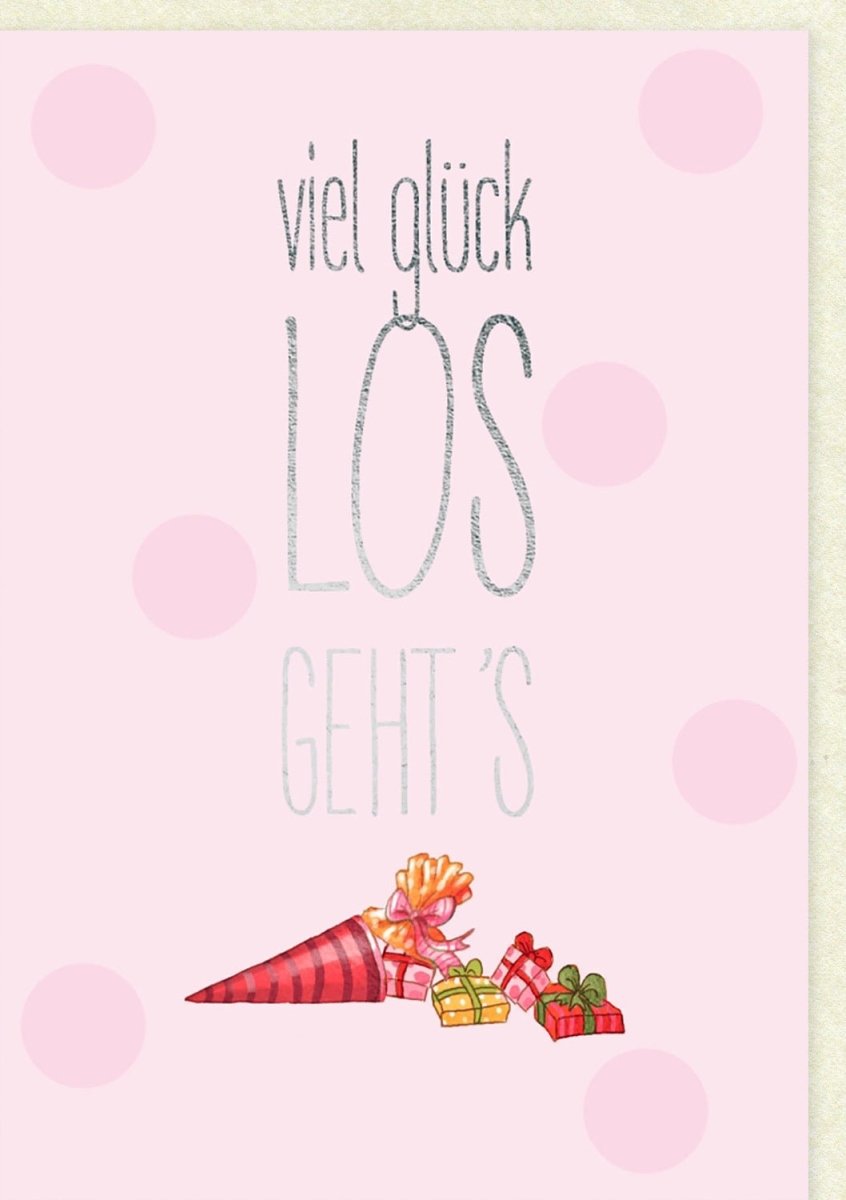 Glückwunschkarte zur Einschulung - Erstklässler & Schultüten Design für den Schulstart in der Grundschule