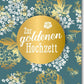 Glückwunschkarte zur Goldenen Hochzeit mit eleganten Blättern und goldenen Akzenten - Luxuriöse Jubiläumsgrußkarte für Paare